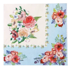 Guardanapo de papel flores (20 un)
