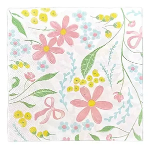 Guardanapo de papel flores (20 unidades)
