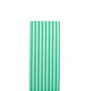 Canudo de papel verde água (12 un)