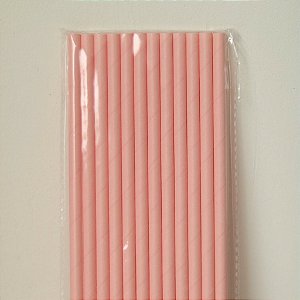 Canudo de papel rosa claro (20 un)