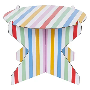 Mini boleira listra multicolorida