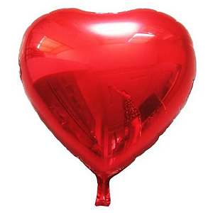Balão metalizado de coração (1 un)