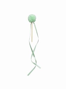 Topo de bolo pompom verde menta (1un)