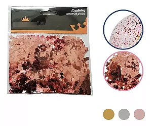 Confete rose gold metalizado quadrado (20 gr)