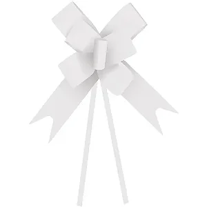 Laço pronto branco liso (10 und)