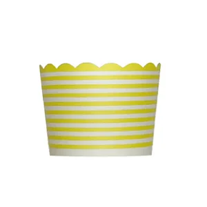 Forma de cupcake amarelo listrado (20 unidades)