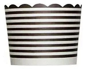 Forma de cupcake preto listrado (20 unidades)