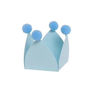 Forminha para doces com pompom Azul claro (20 und)