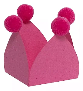 Forminha para doces com pompom Pink (20 und)