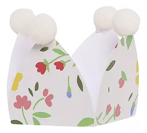 Forminha para doces com pompom jardim floral (20 und)
