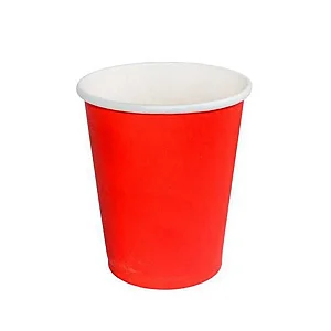 Copo de papel liso vermelho (10un)