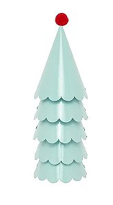 Chapéu de festa verde menta e vermelho (5 unidades)