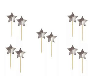 Toppers estrela prata (10 und)