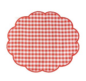 Jogo americano escalope xadrez vermelho (5 und)