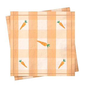 Guardanapo de papel cenoura listrado (20un)