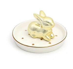 Mini prato redondo coelho dourado (1un)