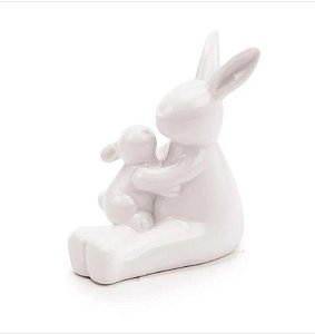 Coelho decorativo de cerâmica (1un)