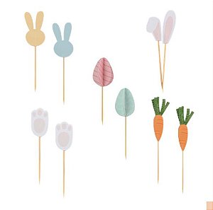 Toppers para doces elementos páscoa (10un)