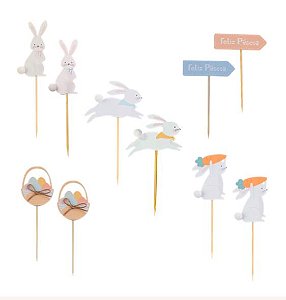 Toppers para doces feliz páscoa (10un)
