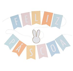 Bandeirola feliz páscoa (1 un)