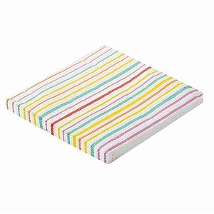 Guardanapo de papel listras colorido (20 unidades)