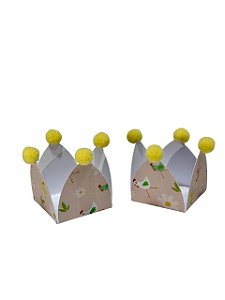 Forminhas estampa galinha com pompom amarelo (20un)