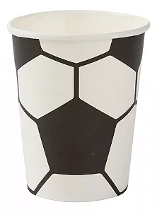 Copo de papel bola de futebol (10 un)