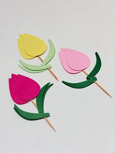 Toppers de doce tulipas (10un)