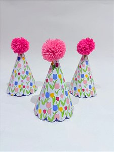 Chapéu de festa tulipas (5 und)