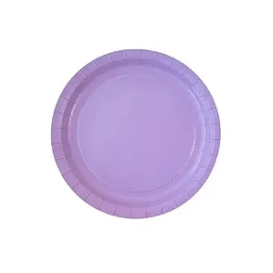 Prato de papel redondo lilás (10 un)