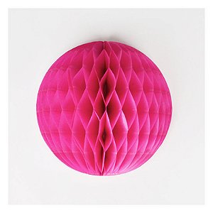 Globo papel de seda rosa choque 34 cm