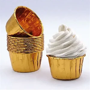 Forma de cupcake douradas (20 und)