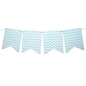 Bandeirola azul claro zig zag (1 unidade)