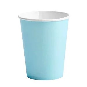 Copo de papel azul céu (10 und)
