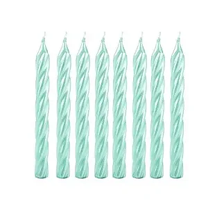 Vela espiral tifani metalizada 8cm (8un)
