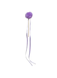 Topo de bolo pompom lilás (1un)