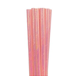 Canudo de papel furta cor rosa claro (20un)