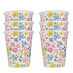 Copo de papel ramo de flores (8 unidades)