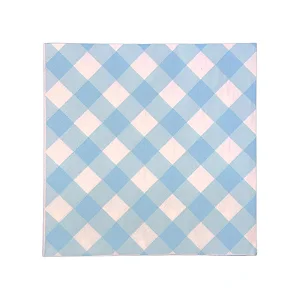 Guardanapo de papel xadrez vichy azul (20 und)