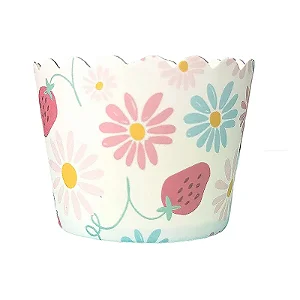 Forma de cupcake margaridas com morango (20 und)