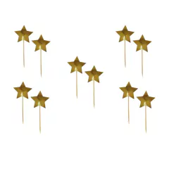 Toppers estrela dourado (10 und)