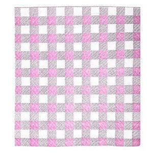 Guardanapo de papel xadrez rosa (20 und)