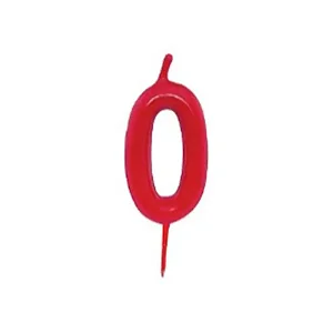Vela numeral grande vermelho (1 und)