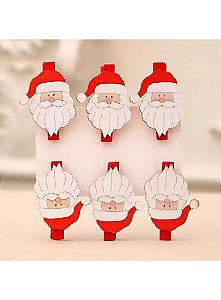 Pregador de natal papai noel (6und)