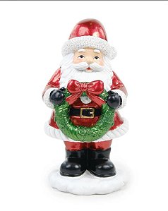 Papai noel em resina colorido de natal (1und)