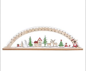 Calendário de madeira vilarejo natal ( 1 und)
