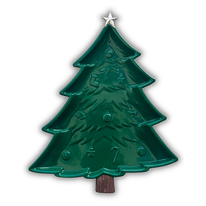 Bandeja pinheiro natal verde folha (1und)