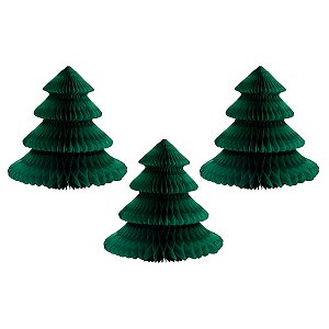 Árvore de natal P verde folha (3 und)