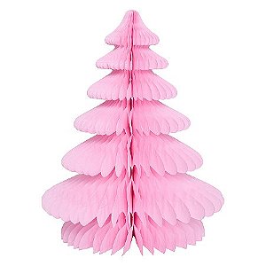 Árvore de natal rosa tutti frutti G - 28cm (1 und)