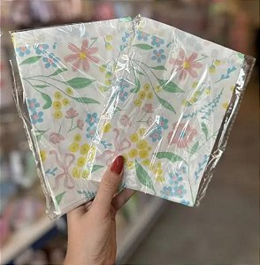 Saquinho de papel flores (20 und)